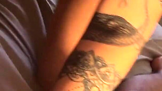 POV Tattooed Redhead Wife Sucks, Rides and Asks for Milk - I Cum and He Fills Me with Cum