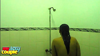 Desi Wife Taking Shower After Sex