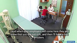 An awesome redhead model Lucie**** penetrated by fake doctor