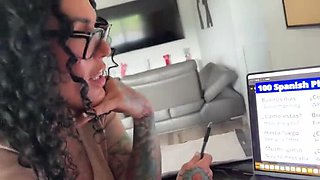 POV Step Mom Roleplay - Hot Latina MILF Bianca Bailee Teaches Cowgirl Riding & Big Tits Squirt