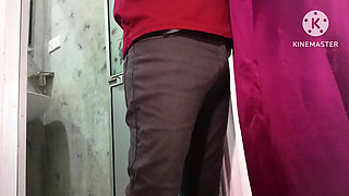 The boy come to have shower