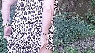 Mature Slut Fingers Pussy Outdoors Till Squirting Explosion