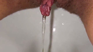 Morning Urination-close-up! Pads! Female POV!