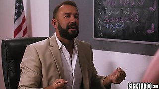 Super-fucking-hot students rigid boned by lecturer