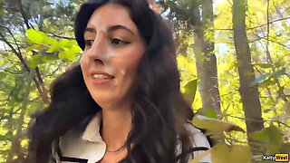Katty West Takes Public Beach Facial After Caught Blowjob