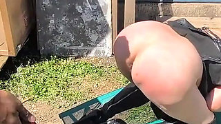 Domination Session for This Mature Woman in the Garden.