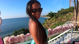 Big ass Thai GF anal after visiting a populair social media spot