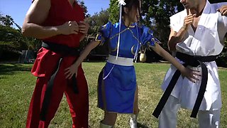 Melody Marks Flexible Ballerina Cosplay Parody: She Bends Way Back Over and Deepthroats John Wick
