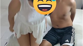 Send This Video To My Cuckold Boyfriend Being Fucked In Short Dress By His Best Friend