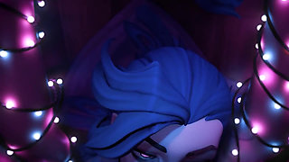 Creamy Facefuck with Blue Haired Girl!