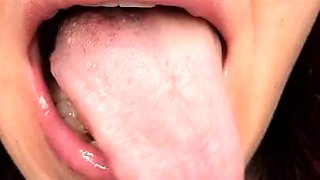 Amateur redhead Jacqueline with glasses masturbates