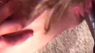Two horny teens invite a thick black cock to fuck each other