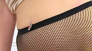 Tall Blonde Tracey Lain From the UK Slides a Dildo up Her Pussy and Pushes a Finger Into Her Arse