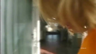 A Fresh sweet face sucks a huge cock