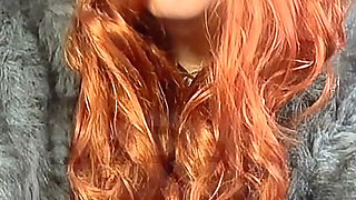 Smoking Brazilian Saggy Tits Redhead Goddess in Fur and Latex - Dancing to My Music