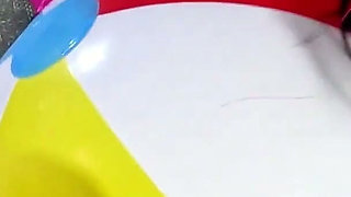 Dominant Pink Downjacket MILF Beach Ball Fetish. Deepthroat, Reverse Cowgirl, Doggy and Triple Cum