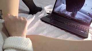 Russian Solo Female Masturbates to Orgasm on Webcam