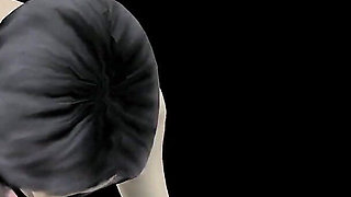 Animated 3D Porn - Beautiful Girl and Asian Man Double Dildo Doggy While Man Stroking