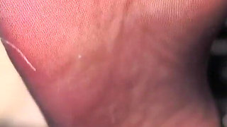 Black Stocking Nylon Feet Show