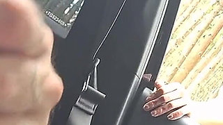 Flash Cock to a Girl in the Car!