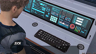 Stranded in Space - Holding Hands with Asian Scientist MILF
