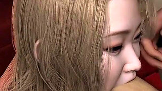 Gangbanging a Sexy Asian Maid in a Fousome