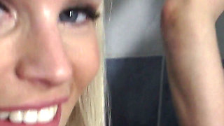 Double Blondies Nylon Slave Face Dildo Piss Fuck!