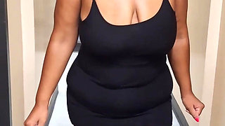 Leg Tease - Mini Skirt - Thick Thighs - Angie Love - BBW - Puerto Rican Woman - Flip Flops - Beach Thong