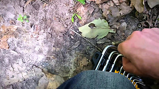 Dumb Brunette Broke Her Bike in the Woods & Pay with Her Pussy for the Repair! Doggystyle Fuck