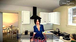 Anime fuck, neighbors wife, home