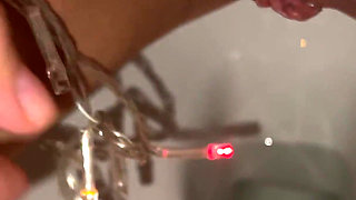 Merry Christmas! New Year's Eve Pissing Compilation! Yellow Urine and Dirty Pads! Female POV!