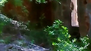 Teen Damaris with big boobs is taken hard by step brother in the forest