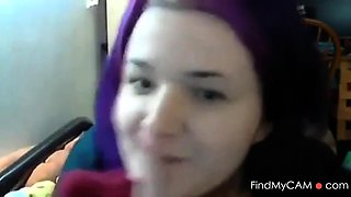 Emo Goth Girl's Foot Fetish Webcam Show