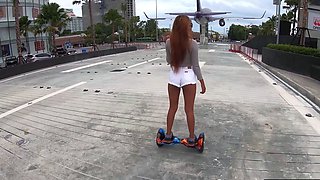 Hoverboard fun with big ass Thai GF and horny sex once home