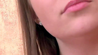 A Skinny Teenage Girl Masturbates with Her Favorite Toy After a Shower