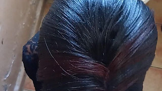 Black Slut Doggystyle and Blowjob White Man in Black Sexy Dress