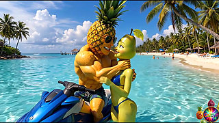 Episode 4 - Cute Pineapple Girl and Sweet Avocado Man Sharing Gentle Tropical Moments AI Hentai