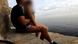Fucking a Big Ass Spanish in Public with Sea View