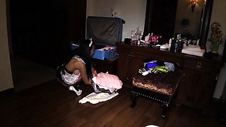 Curvy Thai maid makes guy cheat with her