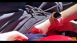 Real Russian Teenager Hitchhiker Girl Agreed to Make Deepthroat Blowjob Stranger for Cash and Swallowed Cum - Mihanika69 and Mic