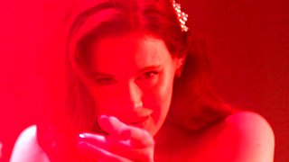 Big boobs mature Redhead MILF strip nude