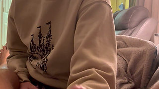 MILF Helps Neighbor Relax with a Handjob