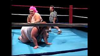 Crazy Wrestling Between Huge Fat Bitches