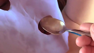 Spoon-fed Anal Creampie I Swallow a Fresh Cum Load Straight From My Ass