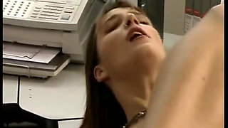 German Secretary Playing with Her Pussy in the Office