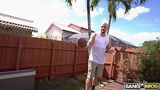 Fucking Huge Tits Over The Fence