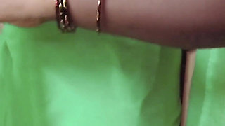Desi Tamil Slut Wife Renu No Bra Blouse & No Panty Petticoat Saree Tease for Secret Lover! Indianhotwifex