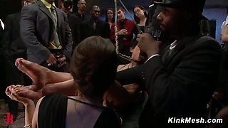 Asian girl public gangbang fuck