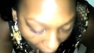 Black Homemade Cheating Slut Sucks Dick in Bathroom