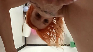 Dildo in Asshole in Shower